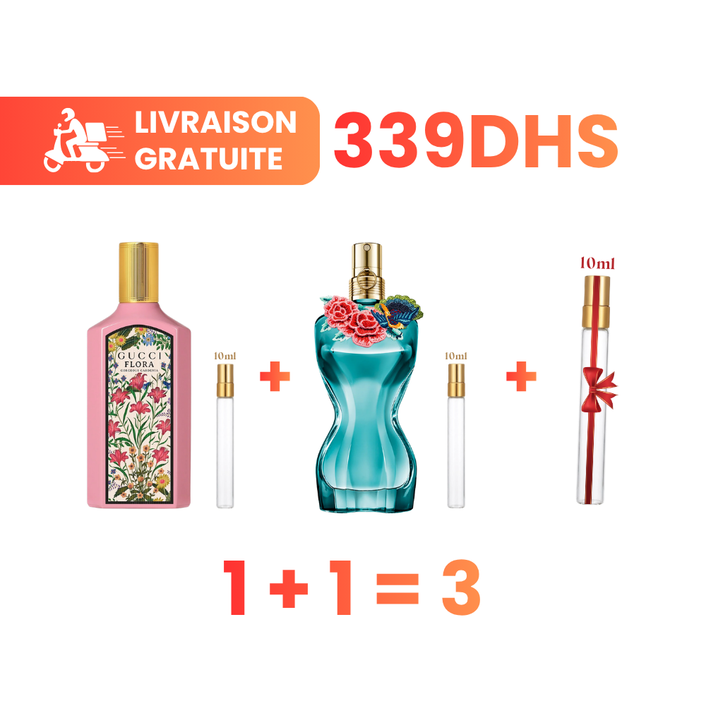 Gucci Flora + La Belle Paradise Garden + 10ML GRATUIT avec Livraison Gratuite