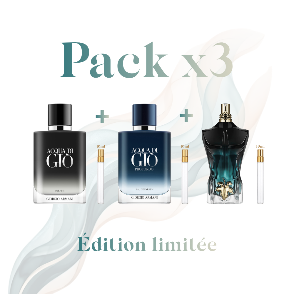 Pack Acqua di gio Parfum + Acqua di gio Profondo + Le Beau le parfum