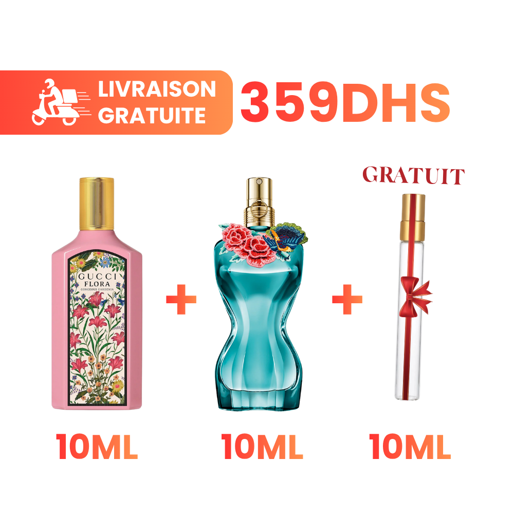 Gucci Flora + La Belle Paradise Garden + 10ML GRATUIT avec Livraison Gratuite